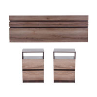 Respaldo + 2 Veladores CIC 2 Plazas Ares