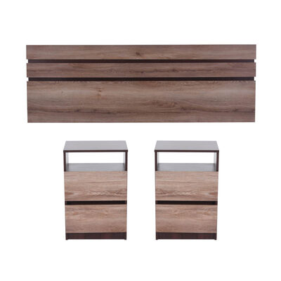 Imagen 1 del producto Respaldo + 2 Veladores CIC 2 Plazas Ares