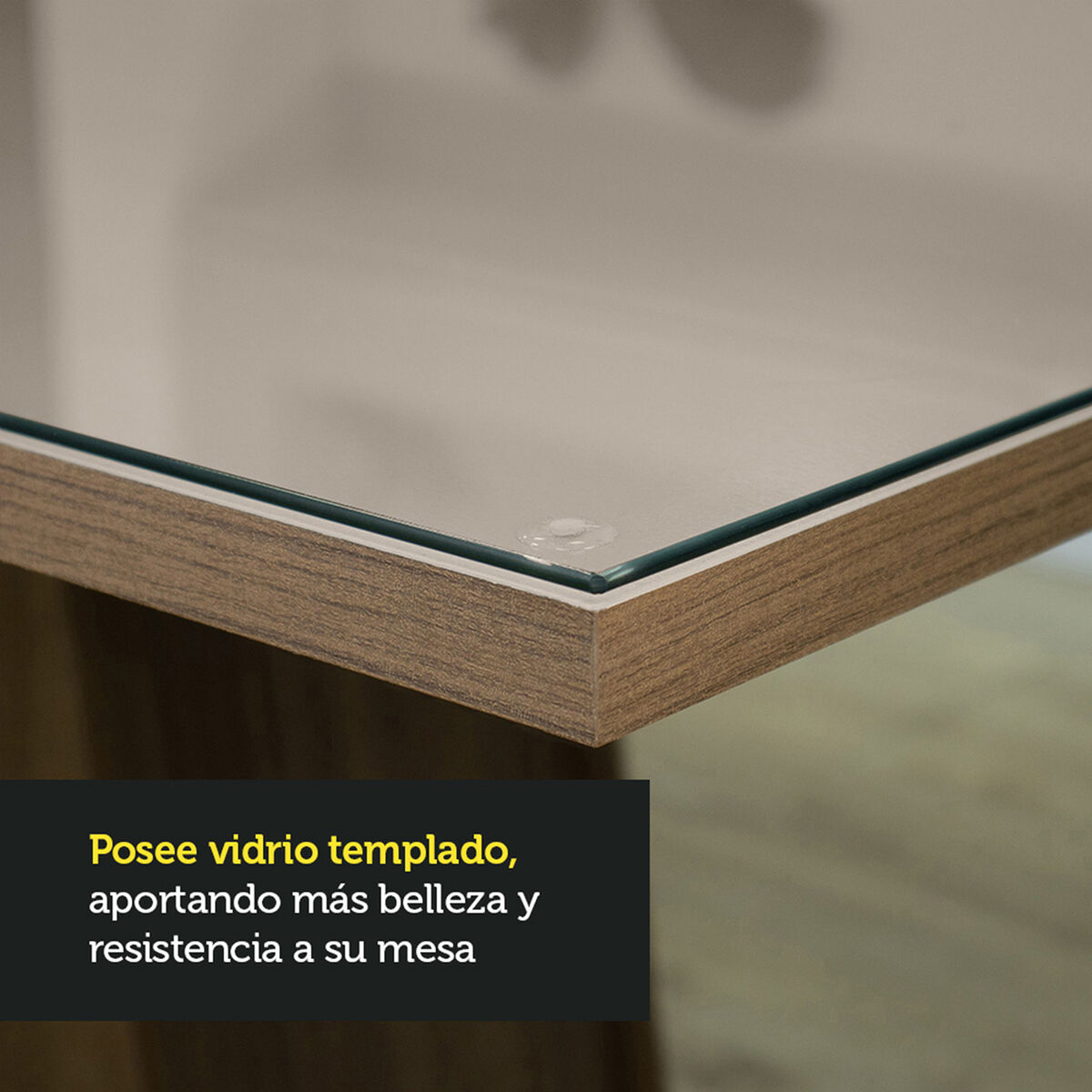 Juego de Comedor VekkaHome Linda 4 Sillas Café