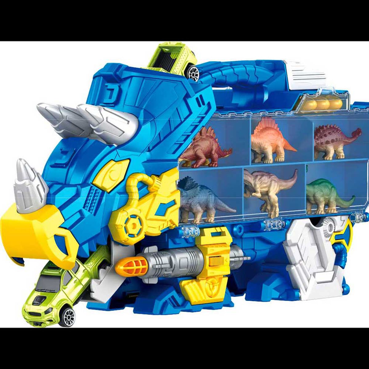 Super Set Transporte Dinosaurios Helicoptero y Jeeps