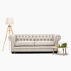 Sofá Barra Design Chesterfield 3 Cuerpos Skin Beige
