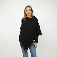 Ruana Tejida Mujer Bside