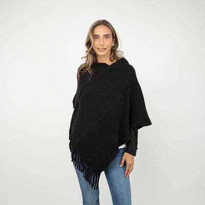 Ruana Tejida Mujer Bside