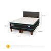Cama Europea CIC Green Infinity 2 Plazas + 1 Respaldo Villarrica Gris