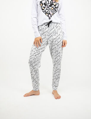Imagen 1 del producto Pantalón de Pijama Mujer Icono Gris, Rosado