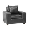 Juego de Living Innovamuebles Kahlo Sofá 3 Cuerpos + Dos Sillones 1 Cuerpo Negro
