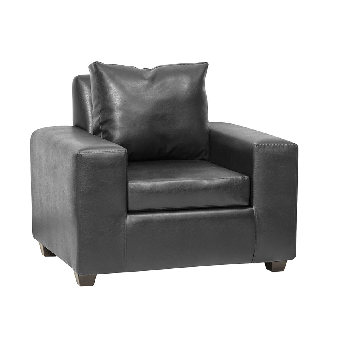 Juego de Living Innovamuebles Kahlo Sofá 3 Cuerpos + Dos Sillones 1 Cuerpo Negro
