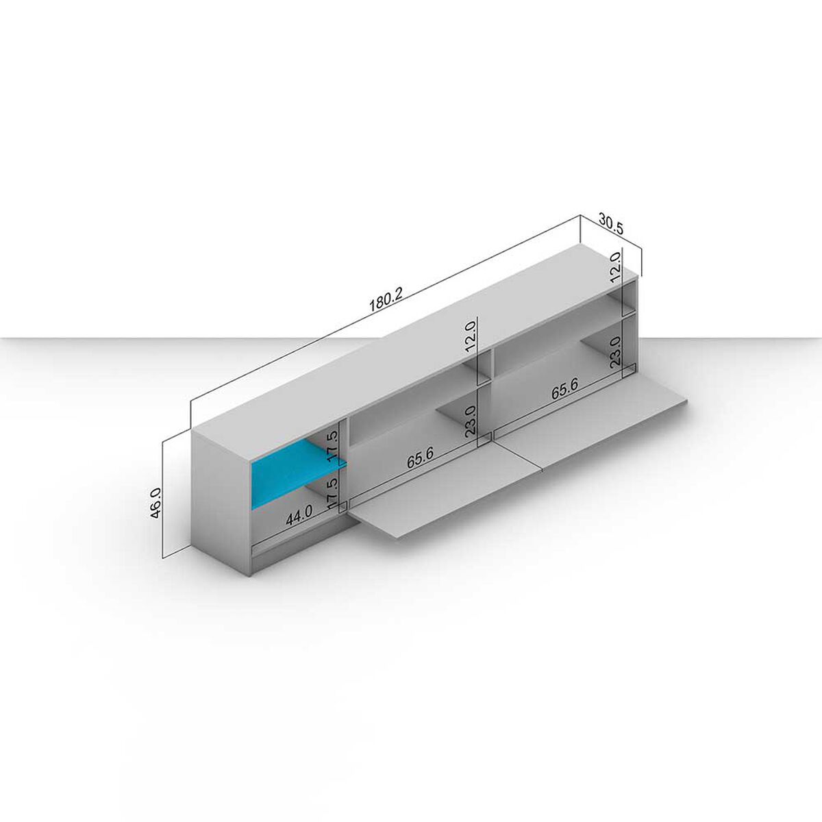 Rack TV Vekkahome Moyan Hasta 75'' Café Blanco