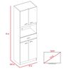 Mueble Microondas TuHome Bau Blanco/Wengue