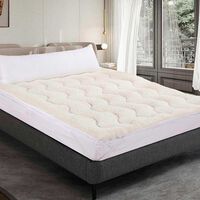 Topper Sherpa Illusions 1 Plaza Microfibra Blanco