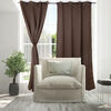 Set Cortinas Doral Black Out Victoria  220 x 140 cm Café