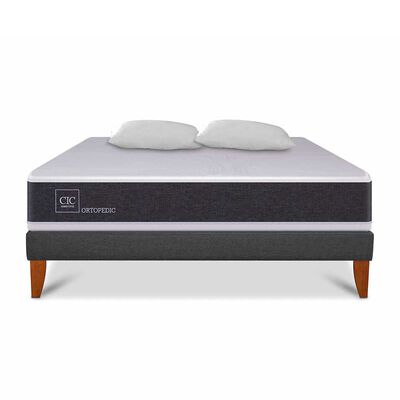 CIC Cama Europea CIC 2 Plazas New Ortopedic + Almohadas