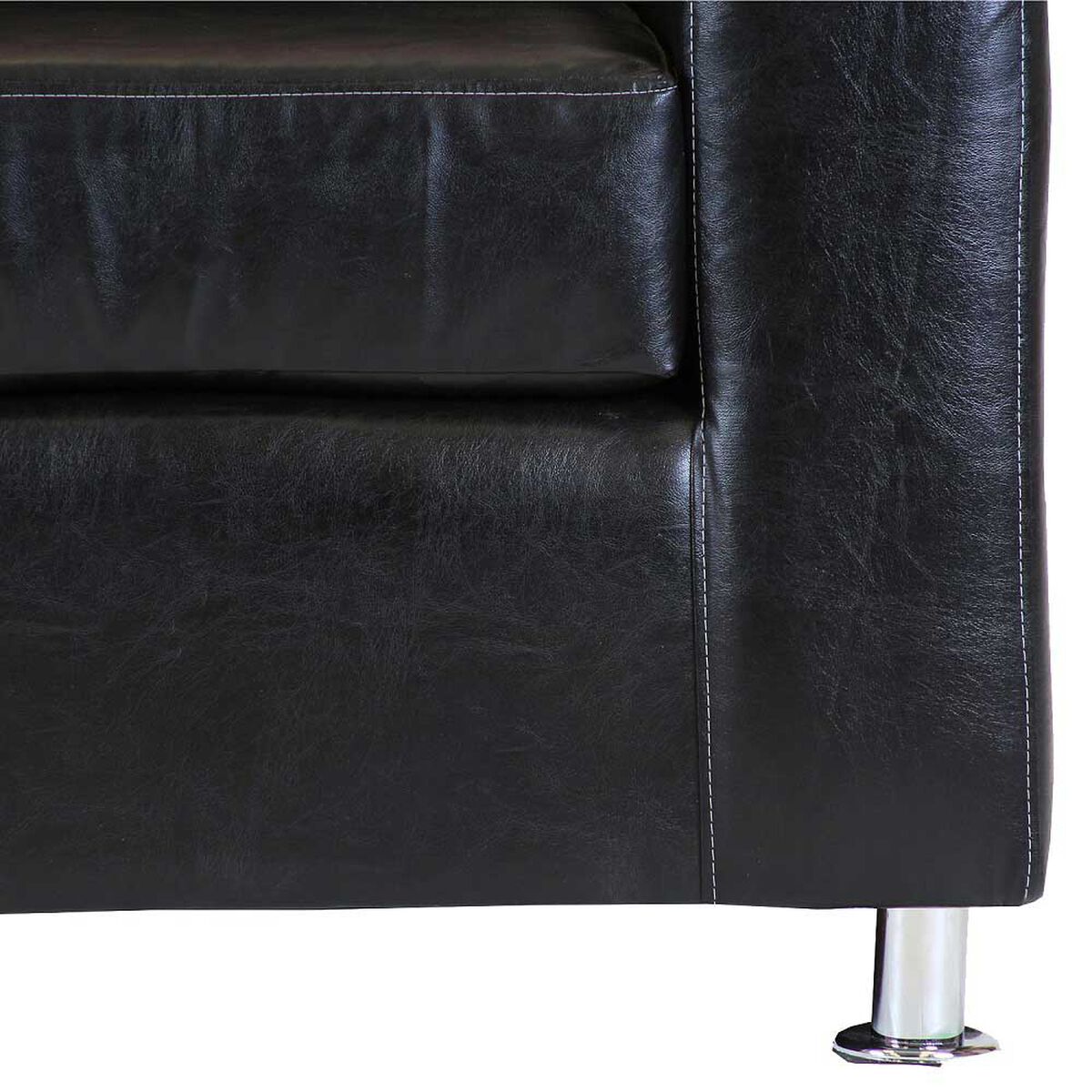 Sofá Muebles America George 2 Cuerpos Negro