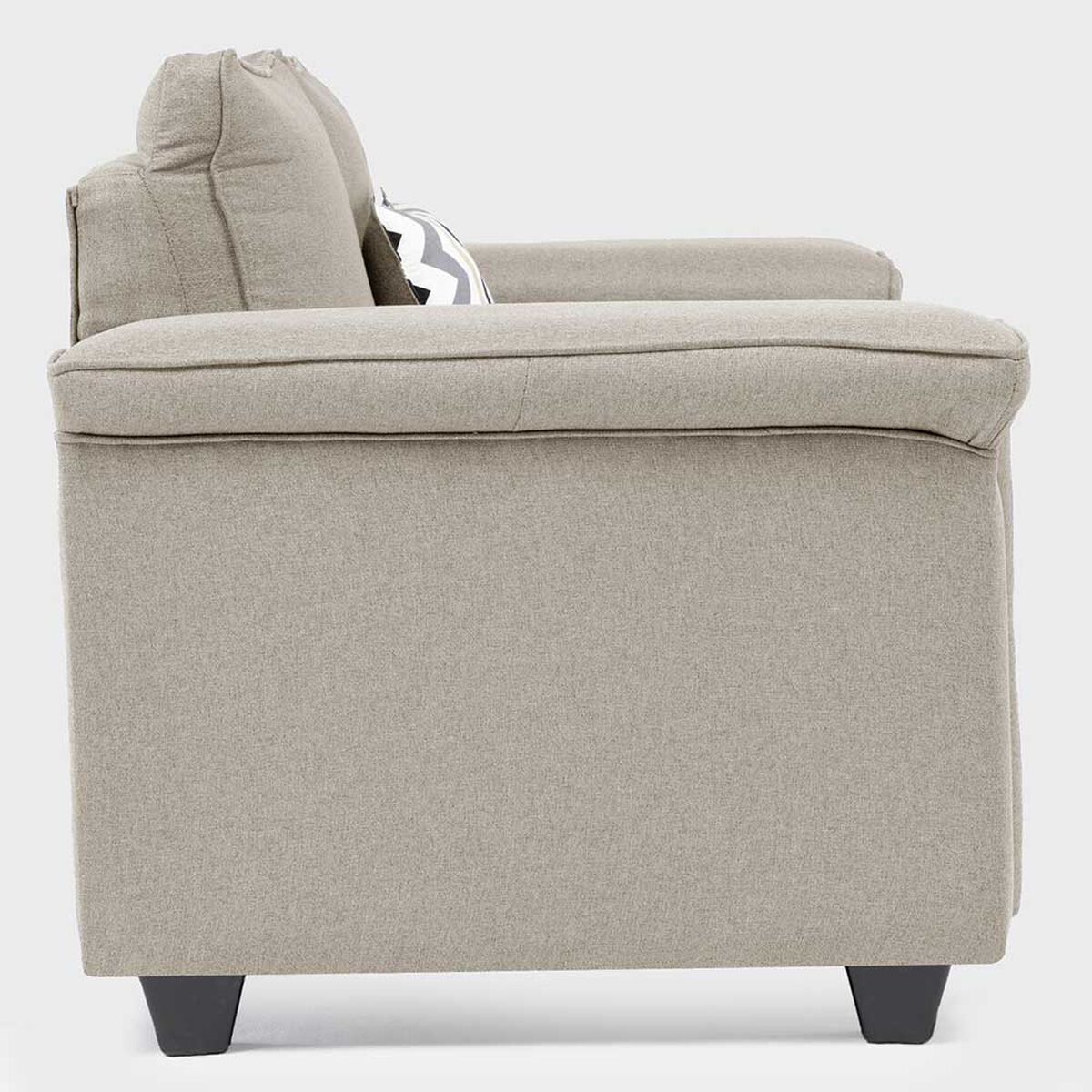 Sofá Mons Sicilia 2 Cuerpos + Dos Pouf 1 Cuerpo Beige