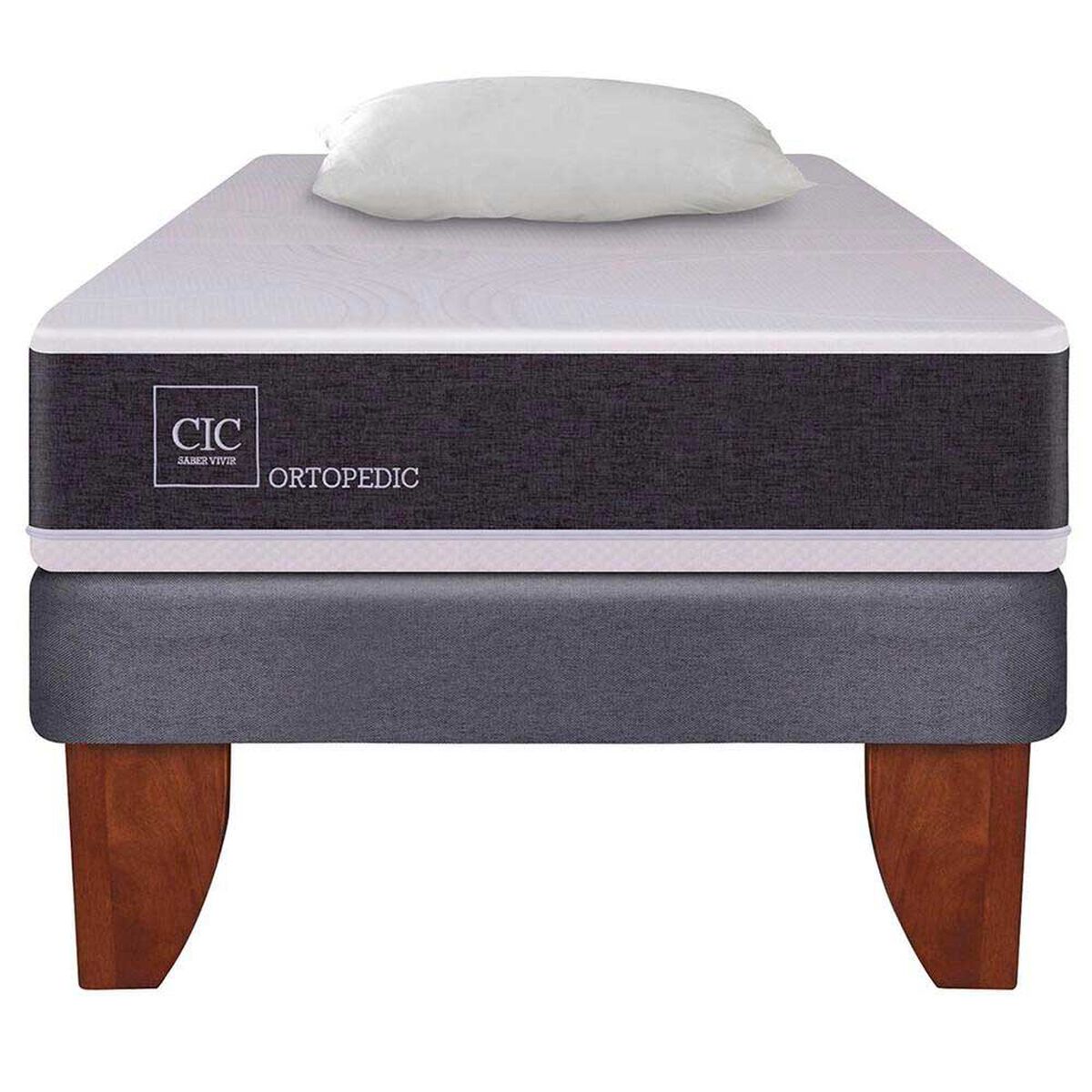 Cama Europea CIC 1 Plaza Ortopedic + Almohada