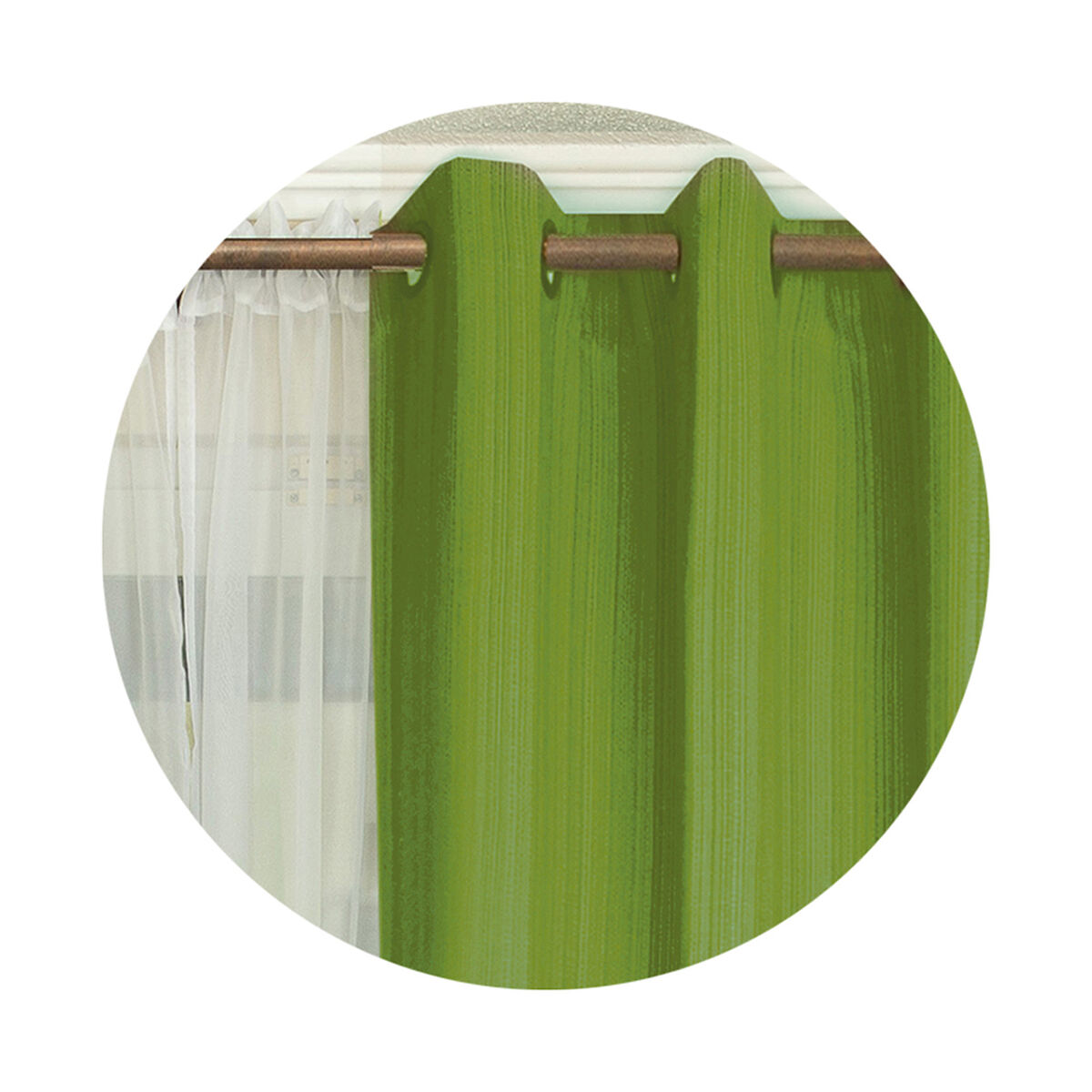Combo Cortinas Doral Emilia 220 x 140 cm Verde