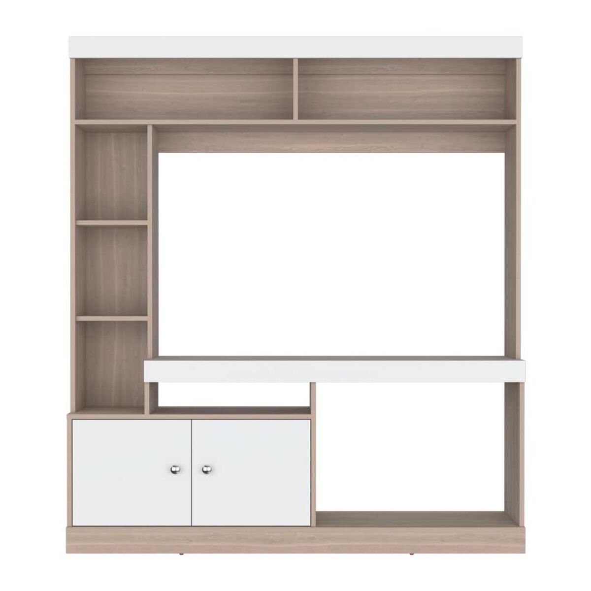 Estante TV TuHome Dante Hasta 65" Taupe Y Fresno