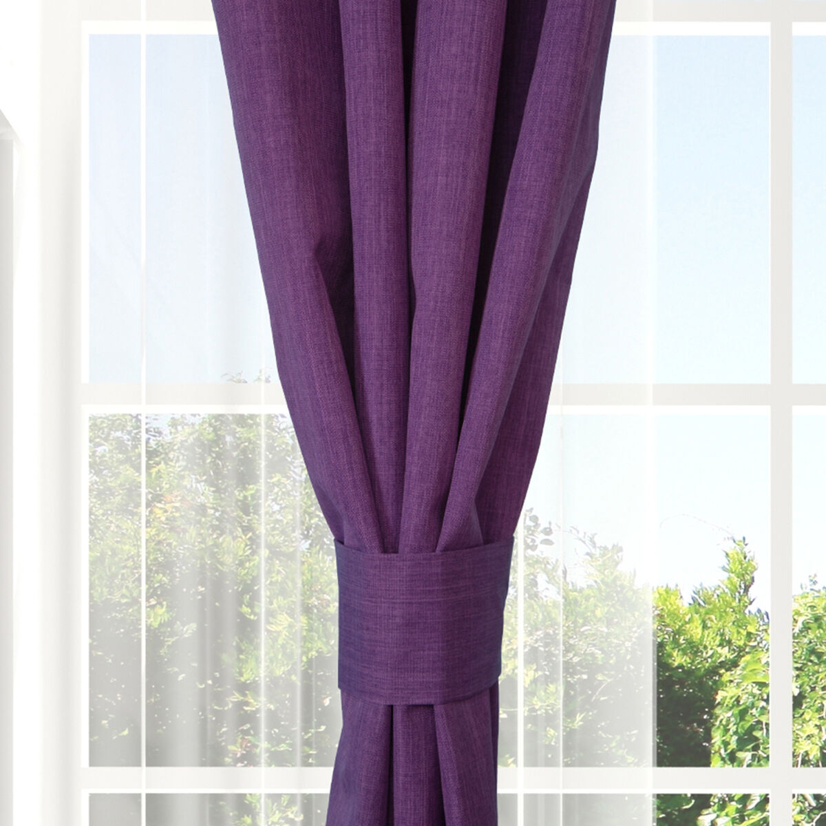 Set Cortinas Doral Amazon City  220 x 140 cm Lila