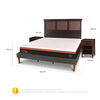Cama Europea Curve CIC King Bee Comfort + Respaldo + 2 Veladores