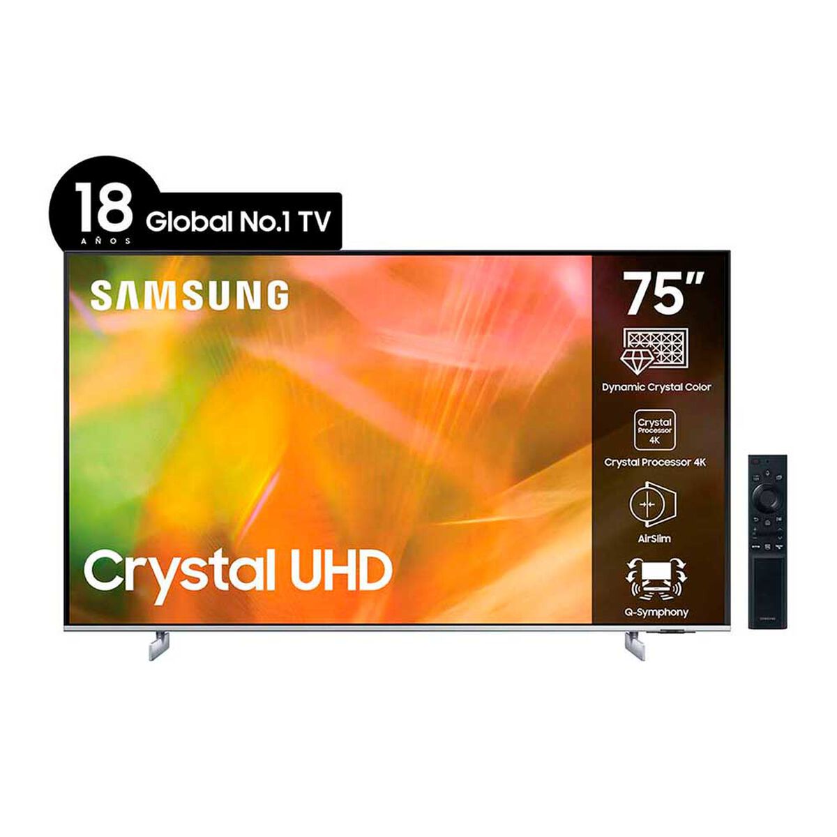 LED Samsung 75" AU8200 Crystal UHD 4K Smart TV