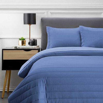 Plumón Denim Zibel 2 Plazas Azulino, Arena