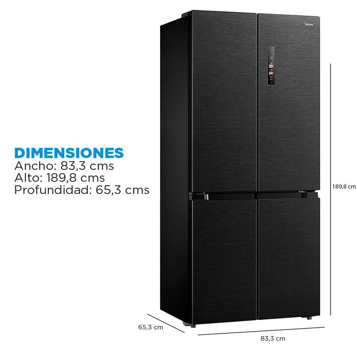 Refrigerador No Frost Midea MDRM691MTEDX 474 lts.