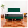 Cama Europea Latam Home Base Dividida 2 Plazas Zen Best Verde + Respaldo