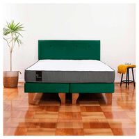 Cama Europea Latam Home Base Dividida 2 Plazas Zen Best Verde + Respaldo