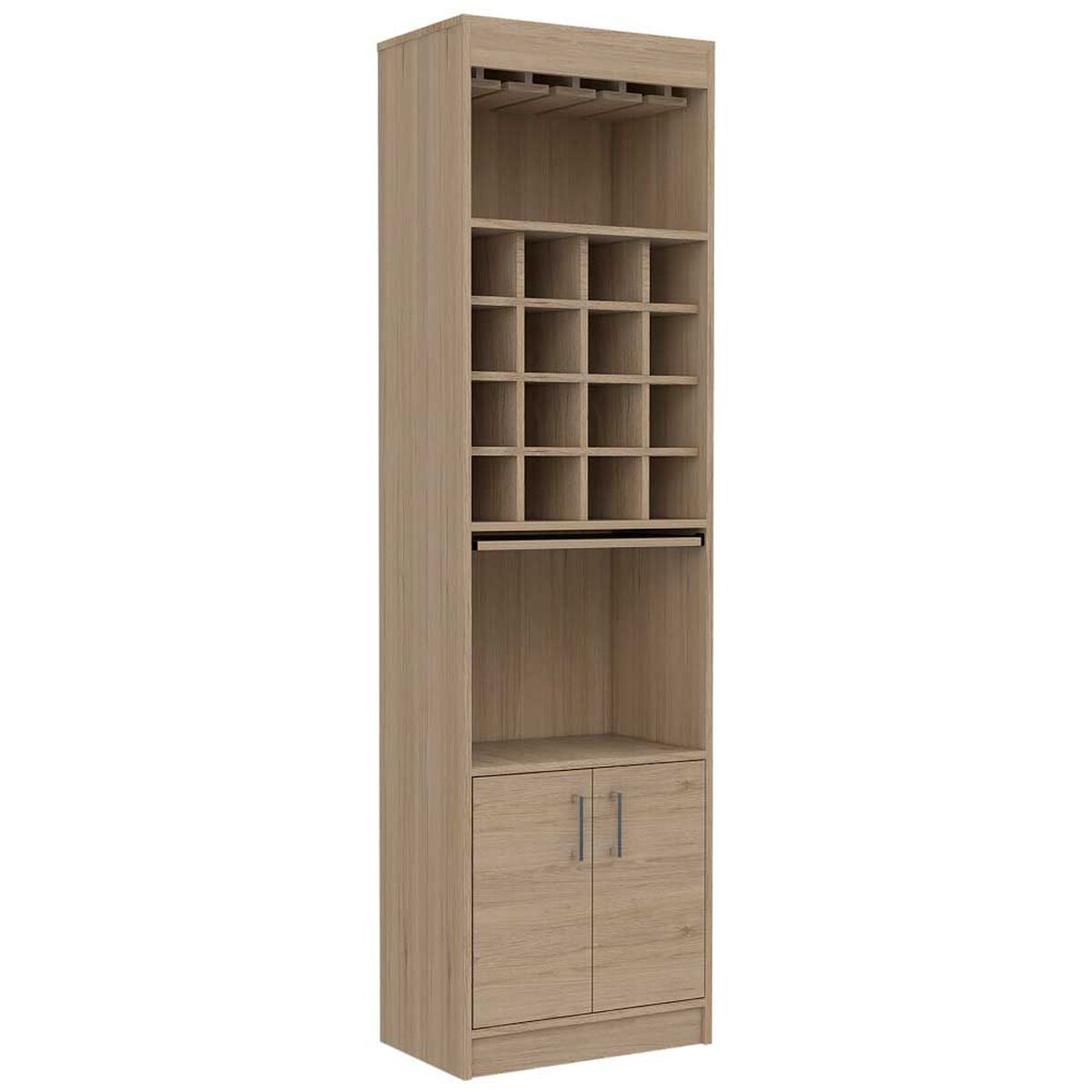 Combo Rack TV65  + Mesa de Arrimo TuHome Nomik Blanco Rovere