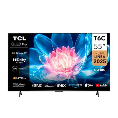 Smart TV QLED 55" TCL 4K UHD Google TV T6C