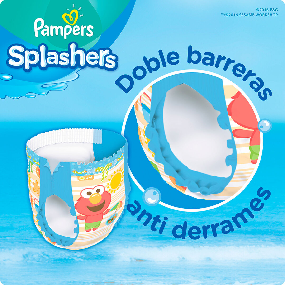 Pañales para Piscina Pampers Splashers Talla XG. 22 Unidades
