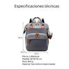 Mochila Maternal Lubabycas Impermeable con Accesorios Gris