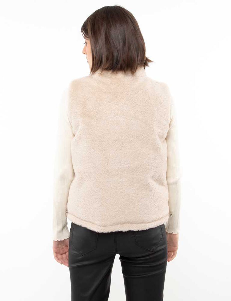 Chaqueta Peluda Sin Mangas Mujer Fiorucci