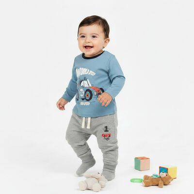 Pantal&oacute;n Buzo Jogger de Algod&oacute;n Beb&eacute; Chess Baby