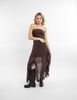 Vestido Maxi Encaje Strapless Mujer Icono