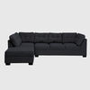 Seccional Izquierdo Muebles MPR Edimburgo 5 Cuerpos Negro