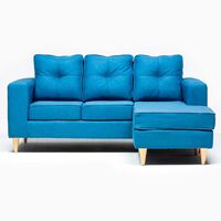 Sofá Seccional Kea Infinity Tela 3 Cuerpos Azul