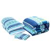 Combo Cama Europea Celta 2 Plazas Atlantis Black + Respaldo + 2 Veladores Casanova Nogal + Set Textiles + Almohadas