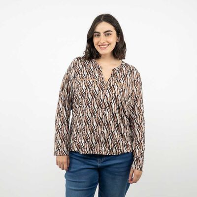 Polera Manga Larga Mujer Extralindas Taupe