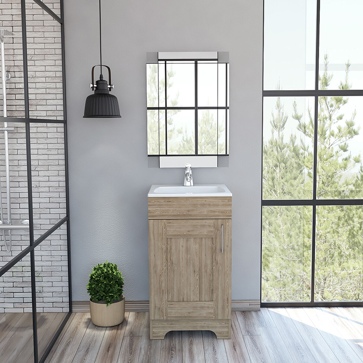Mueble de Lavamanos + Espejo TuHome Barcelona