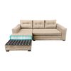Sofá Seccional Izquierdo Living Factory Roma 3 Cuerpos Beige