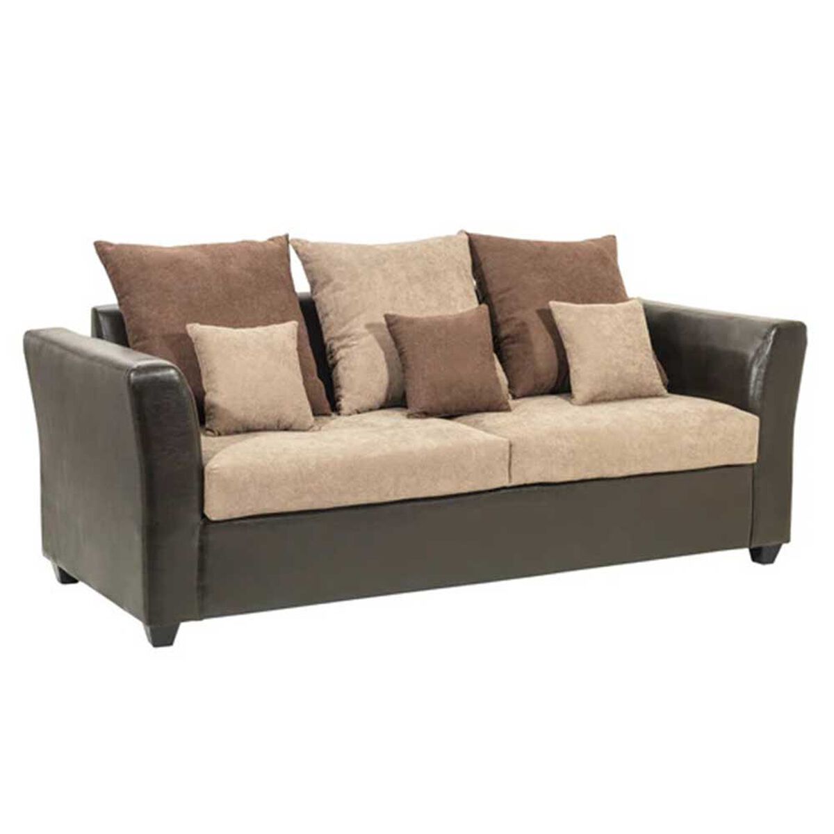 Juego de Living Deco Class Venecia Sofá 3 Cuerpos + Sofá 2 Cuerpos  Café Beige