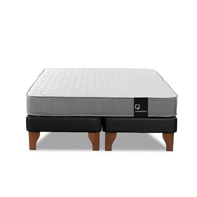 Cama Europea Latam Home Base Dividida 2 Plazas Zen Best Negro