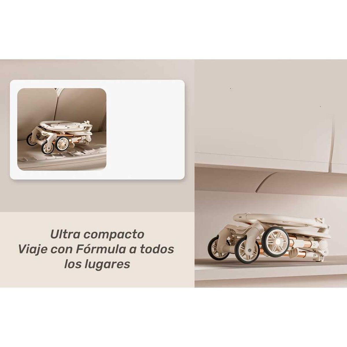 Coche de Paseo Últra Compacto Lubabycas Blanco
