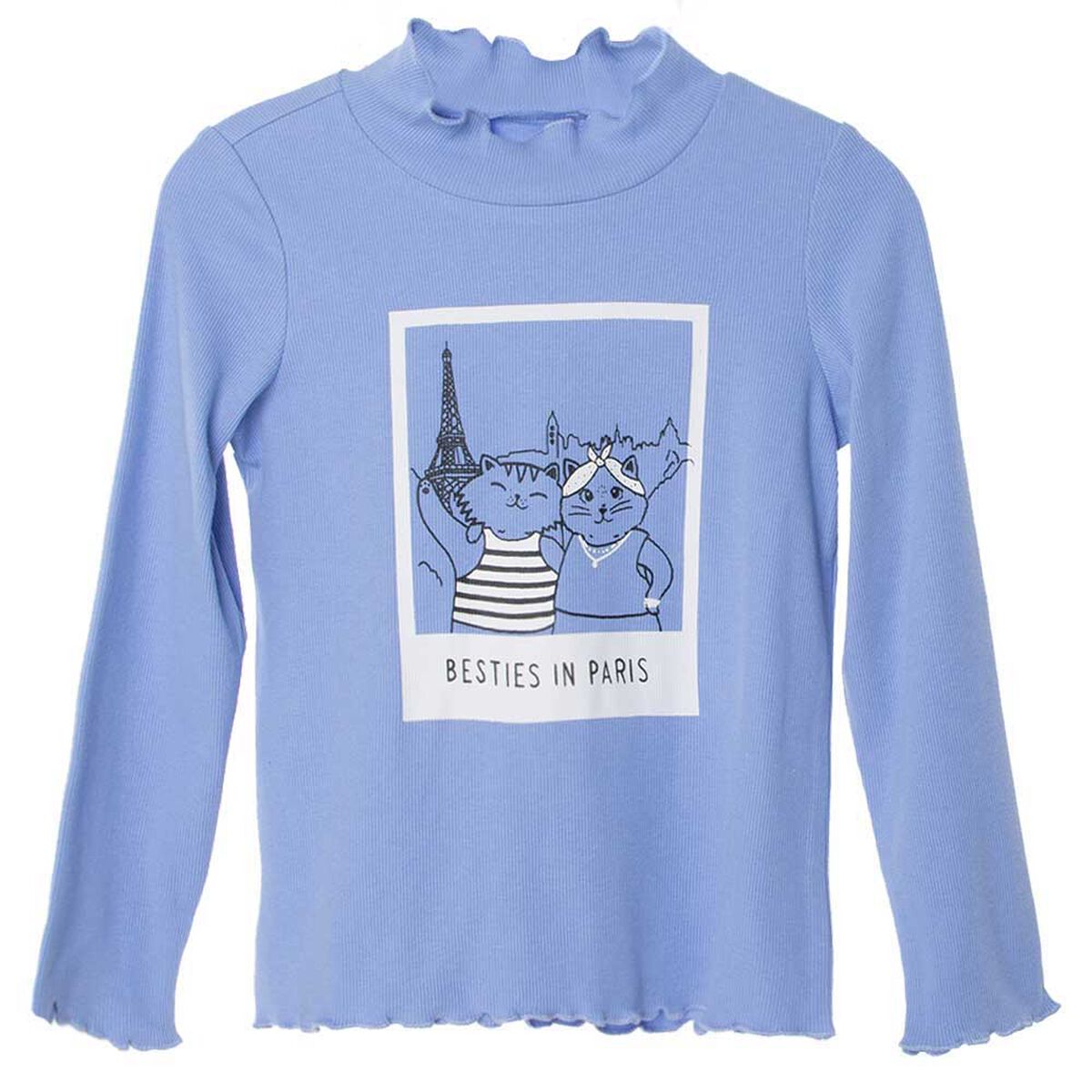 Polera Manga Larga de Algodón Niña Chess
