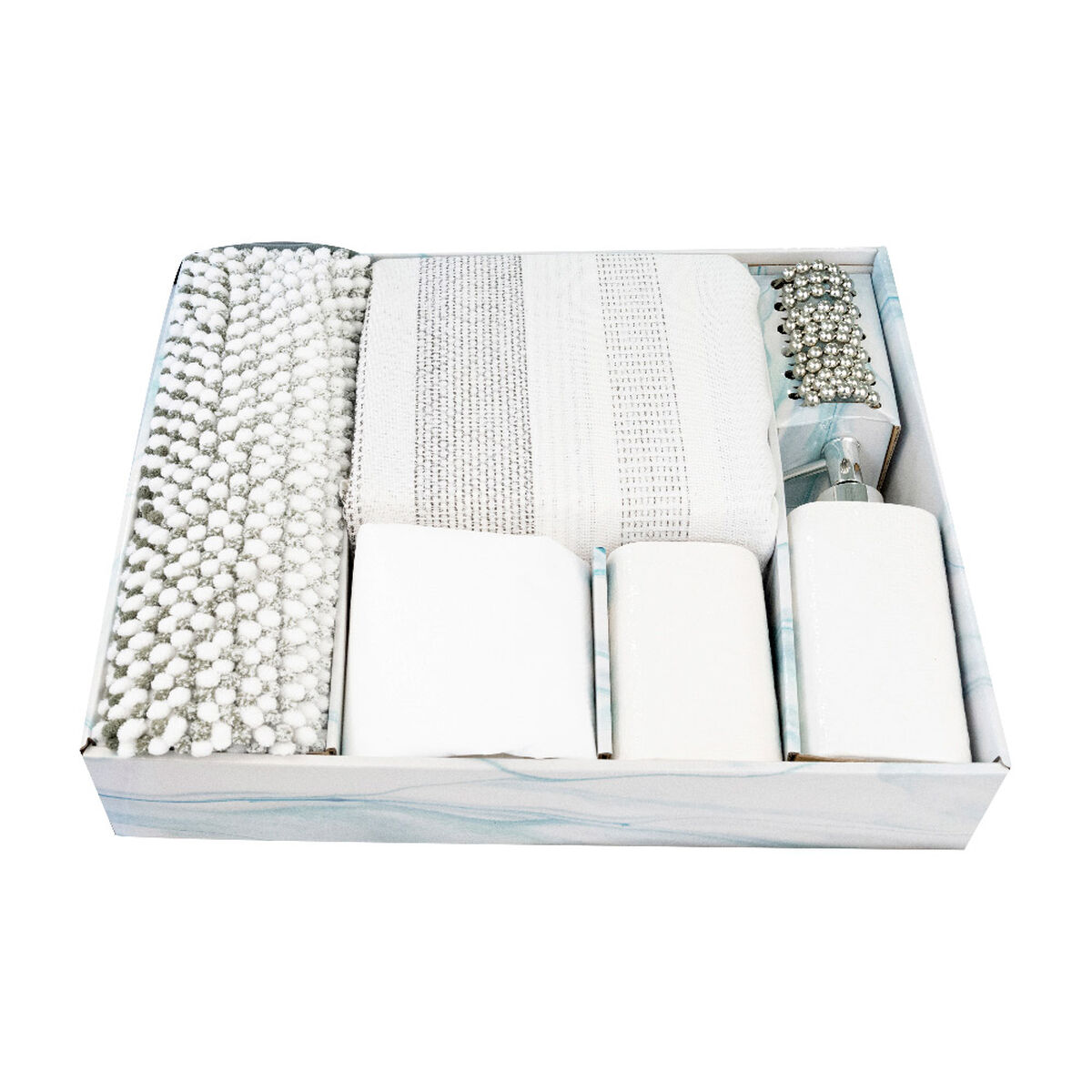Set de Ba&ntilde;o Doral Sofia 17 Piezas Gris