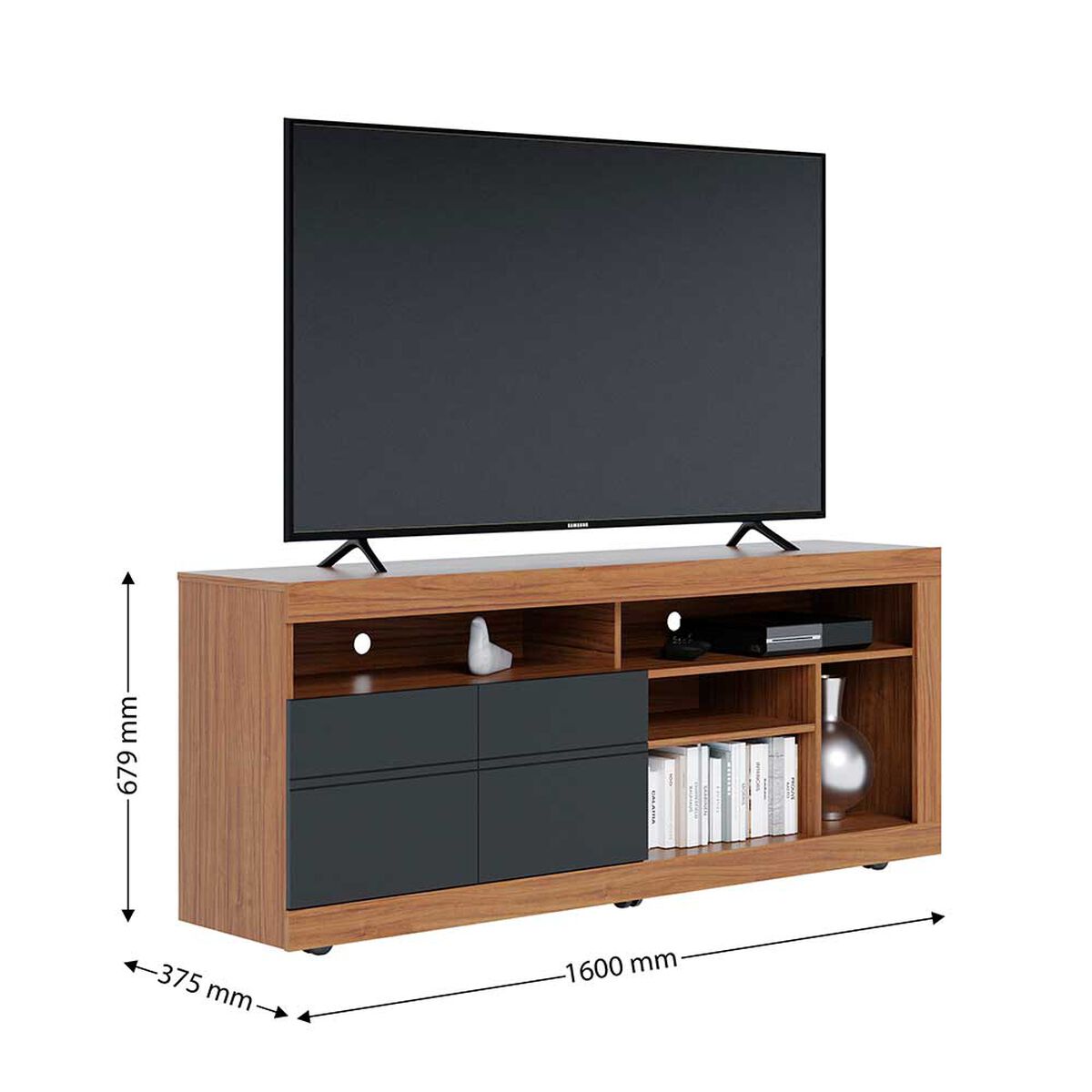 Rack Di Poretti Inaja 65" Negro