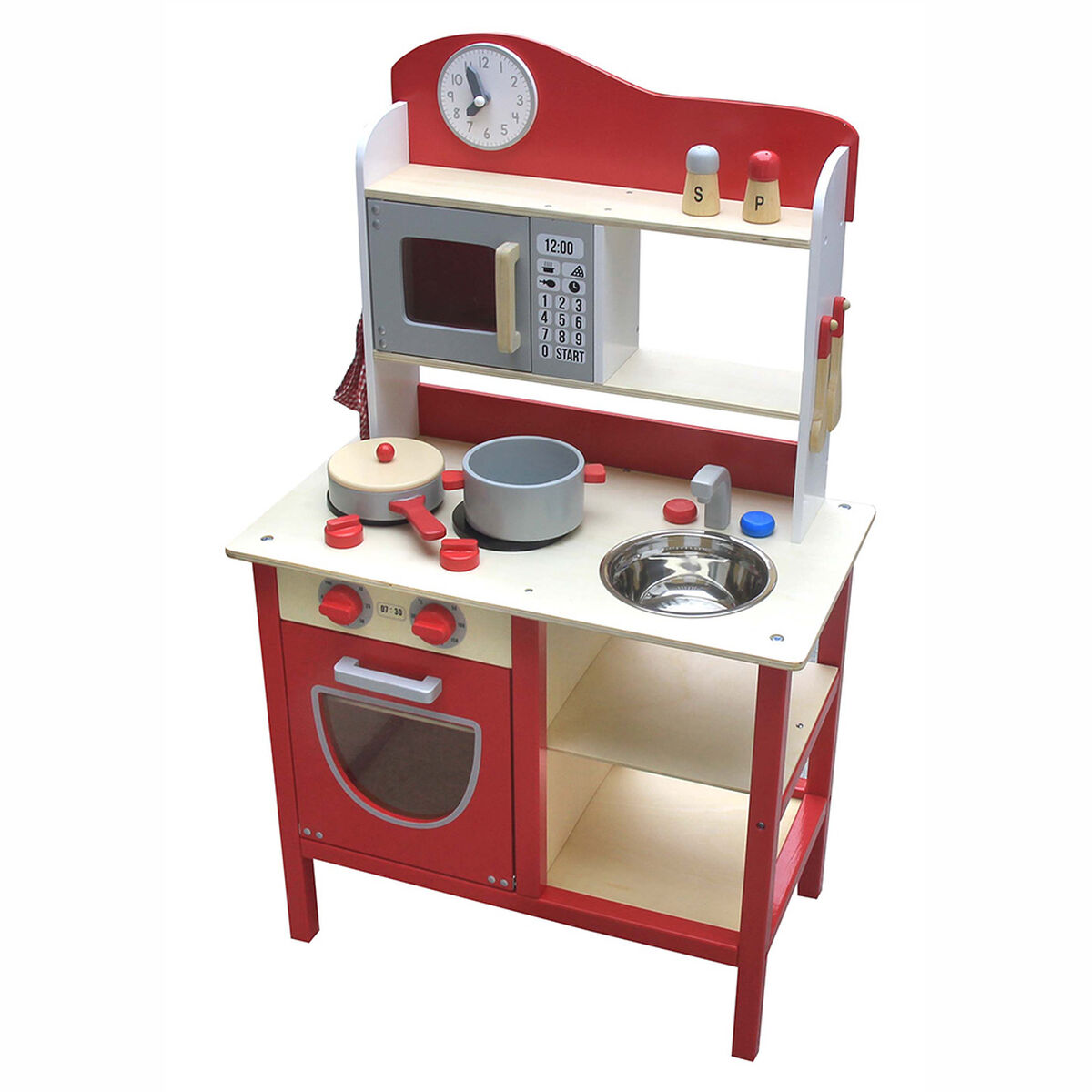 Cocina de Madera Gamepower Roja con Accesorios