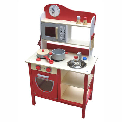 Cocina de Madera Gamepower Roja con Accesorios