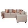 Sofá Seccional Ruzam Mobel Creta 5 Cuerpos Lino Beige
